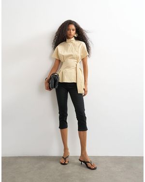 TOPSHOP High-rise-capri-jeans - Weiß