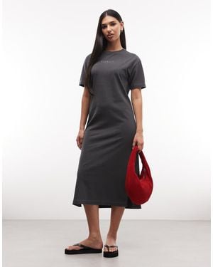 Barbour Lyra Relaxed Logo Midi T-shirt Dress - White