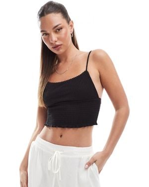 Cotton On Cotton on – chloe – gesmoktes trägertop - Schwarz
