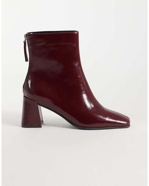ASOS Rafe Block Heel Ankle Boots - Red