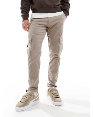 ASOS Tapered Cargo Trousers - White