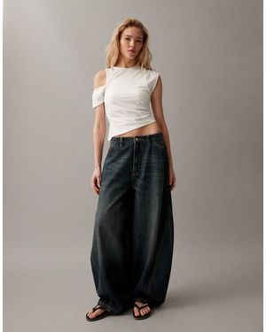 Collusion Xl Balloon Jeans With Twisted Seams - Gray