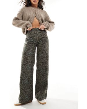 Object Extreme Wide Leg Jeans - Green