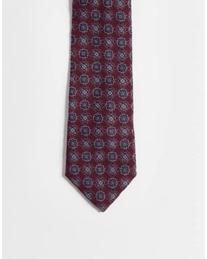 ASOS Cravatta Con Motivo Vintage - Viola