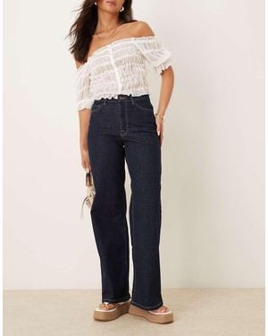 Jdy Felina High Waist Wide Leg Jeans - Blue