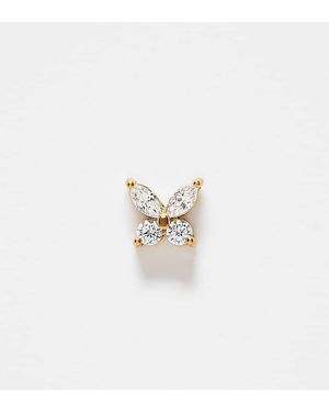 Kingsley Ryan Gem Set Plated Petal Labret Earring Piercing - White