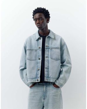 Pull&Bear Denim Trucker Jack - Blauw