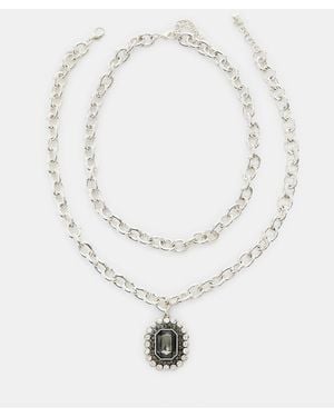 Stradivarius Set Di 2 Collane Decorate - Bianco