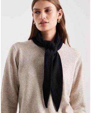 Pieces Small Triangle Knitted Scarf - Brown