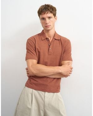 TOPMAN Classic Fit Textured Polo - White