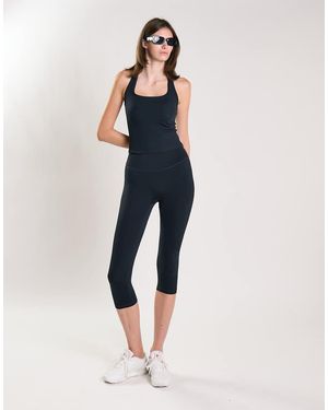 agon® High Waist Capri Leggings - Blue