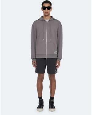AllSaints Sudadera Con Capucha Y Cremallera Raphy En - Gris