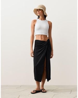 Oysho Wrap Skirt - Natural