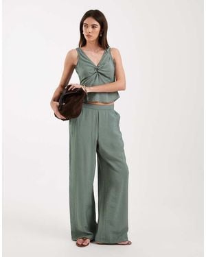Vero Moda Wide Leg Trouser Co-Ord - Green