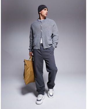 ASOS – premium – schwere jogginghose - Blau