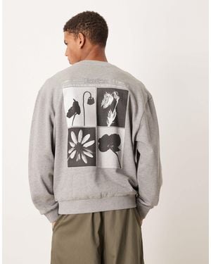 ASOS Sweatshirt With Floral Print - Gray