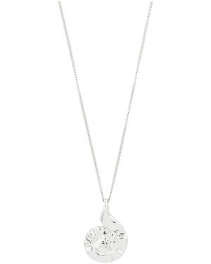 Pilgrim Collar Con Baño De Plata Haze-Plateado - Blanco