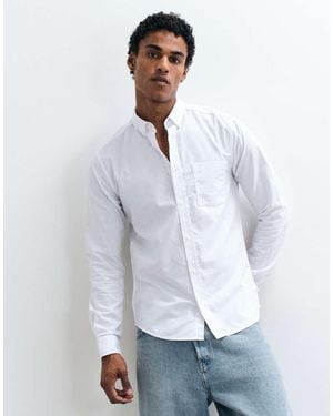 Only & Sons Slim Fit Button Down Oxford Shirt - White