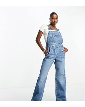 ASOS Asos Design Petite Denim Dungaree - Blue