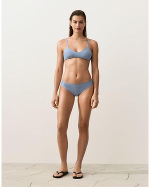 Oysho Striped Classic Bikini Briefs - Natural