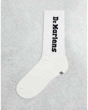 Dr. Martens Calcetines Blancos Con Logo Vertical De Dr. Martens