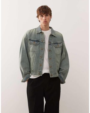 Deus Ex Machina Sasafras Denim Trucker Jacket - Grey