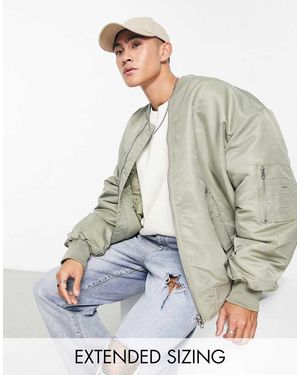 ASOS Extreme Oversized Bomber With Ma1 Pocket - White