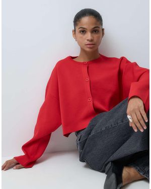 ASOS Cardigan Lavorato A Maglia Con Maniche A Pipistrello - Rosso