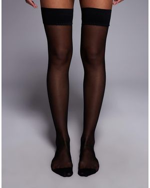 Ann Summers Plain Top Seamed Hold Up - Brown