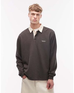 Rhythm Vintage Rugby Polo - Grey