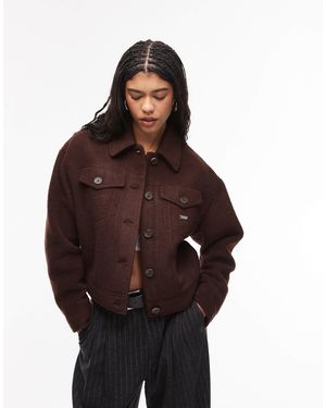 Tommy Hilfiger Wool Trucker Jacket - Brown