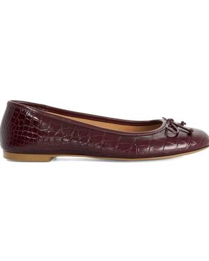 Dune Helenne Ballet Court Shoes - Brown