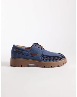 SEQWL Mexton Lace Up Chunky Shoes - Blue