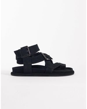 ASOS Finley Premium Strappy Footbed Sandals - Blue