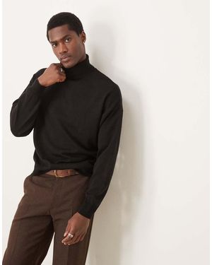 ASOS Maglione Comodo Squadrato Con Collo Alto - Nero