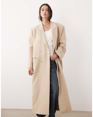 ASOS Oversized Manzy Maxi Blazer - Natural
