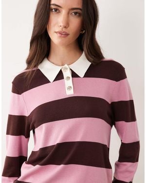 Jdy Knit Polo Shirt - Red