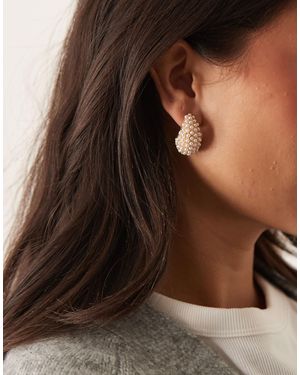 Accessorize – gebogene hängeohrringe - Braun