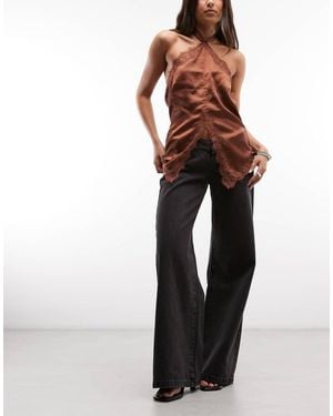 Abrand Jeans 00 Super Low Wide Leg Jeans - Red