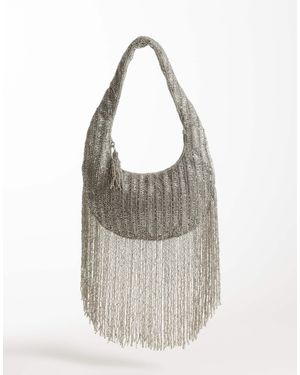 ASOS – verzierte schultertasche - Weiß