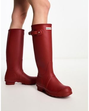 HUNTER Original Tall Wellington Boots - Red