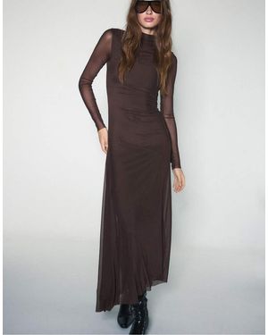 Stradivarius Abito Lungo - Marrone