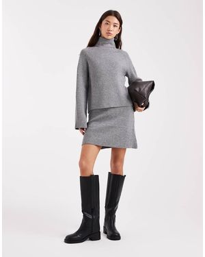 Object Maglione Lavorato A Collo Alto - Grigio
