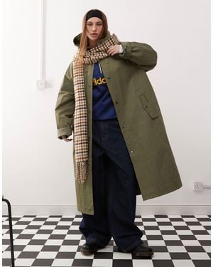 Collusion – longline-trenchjacke - Grün