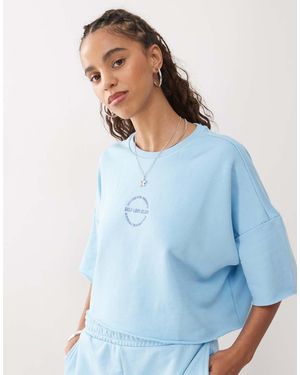 Noisy May Sudadera Corta Azul Claro De Corte Cuadrado De (Parte De Un Conjunto)