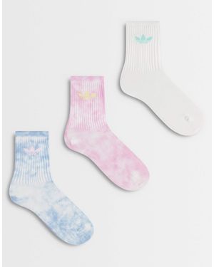 adidas Originals 3 Pack Crew Socks - Brown