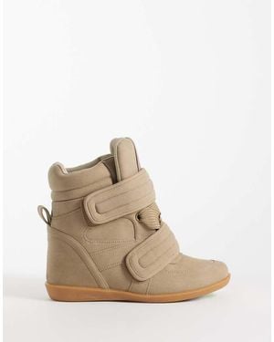 ASOS Dahlia Hoge Wedge Sneakers - Naturel