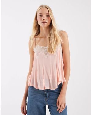 Free People Make me yours boho-spitzentop mit trägern - Rot