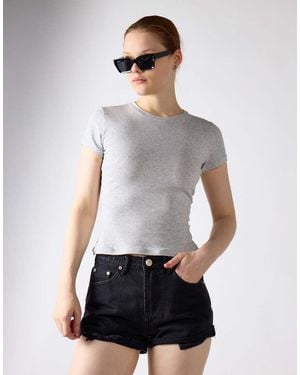 Glamorous High Waist Shorts - White