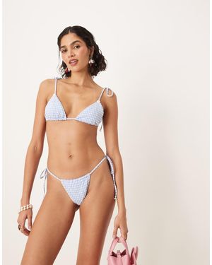 For Love & Lemons Bay Bikini Top Co-Ord - Blue